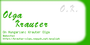 olga krauter business card